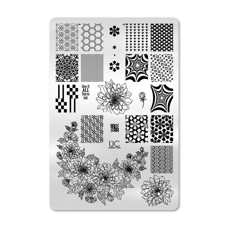 UberChic Beauty Collection 17 Stamping Plate Black