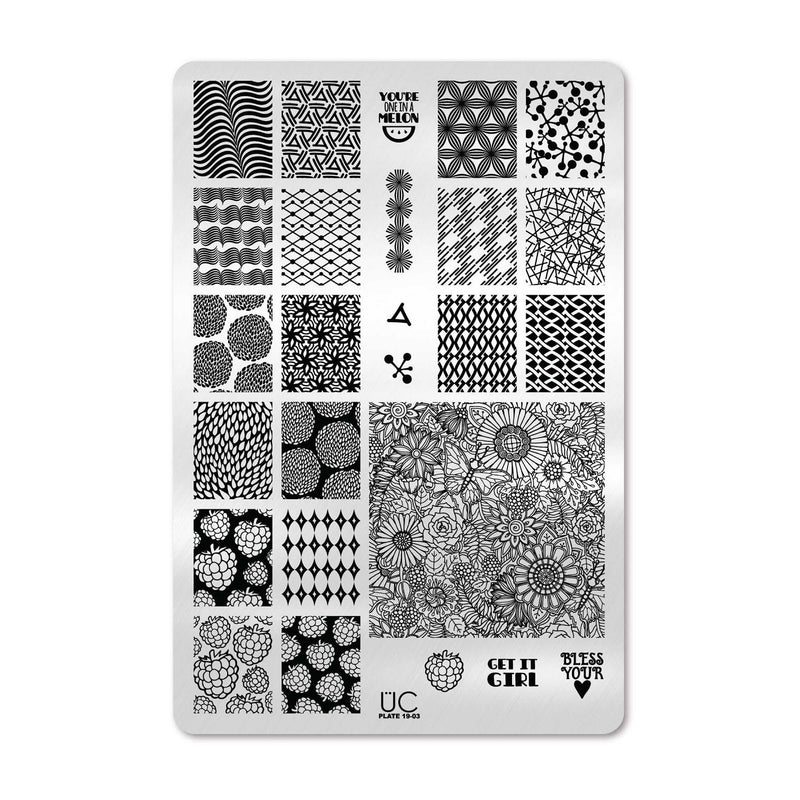UberChic Beauty Collection 19 Stamping Plate Light Gray