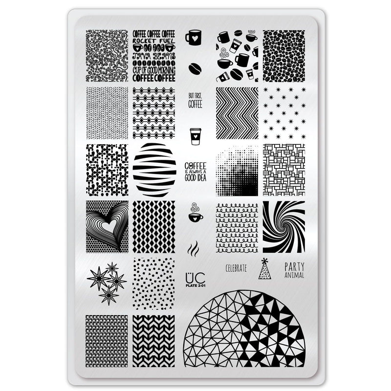 UberChic Beauty Collection 02 Stamping Plate Black
