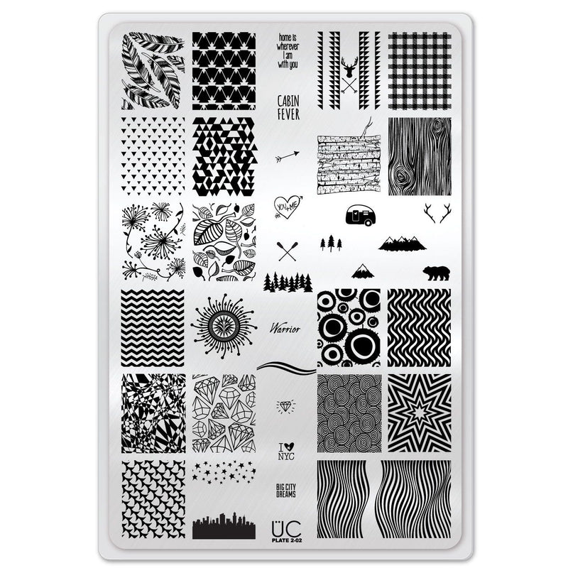 UberChic Beauty Collection 02 Stamping Plate Black