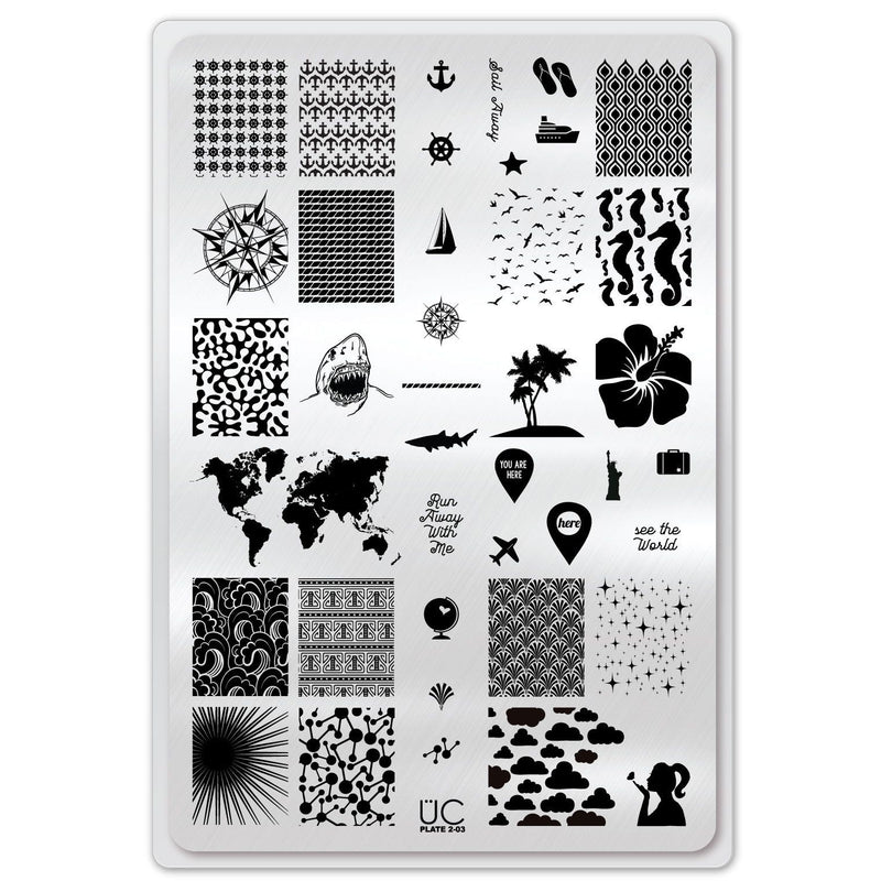 UberChic Beauty Collection 02 Stamping Plate Black