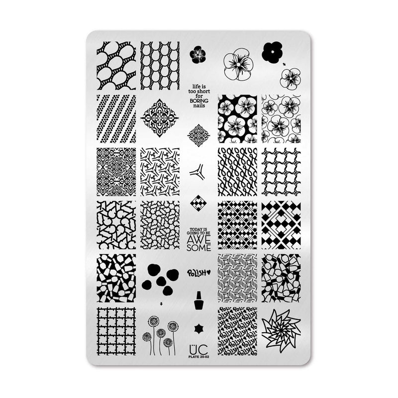 UberChic Beauty Collection 20 Stamping Plate Black