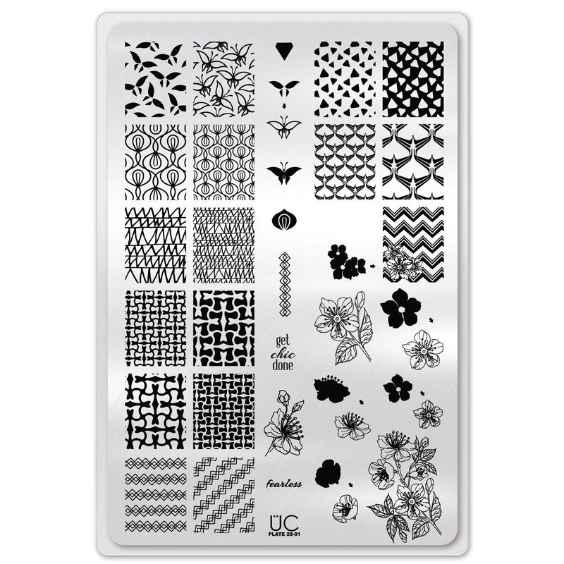 UberChic Beauty Collection 28 Stamping Plate Light Gray