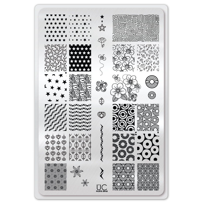 UberChic Beauty Collection 28 Stamping Plate Light Gray