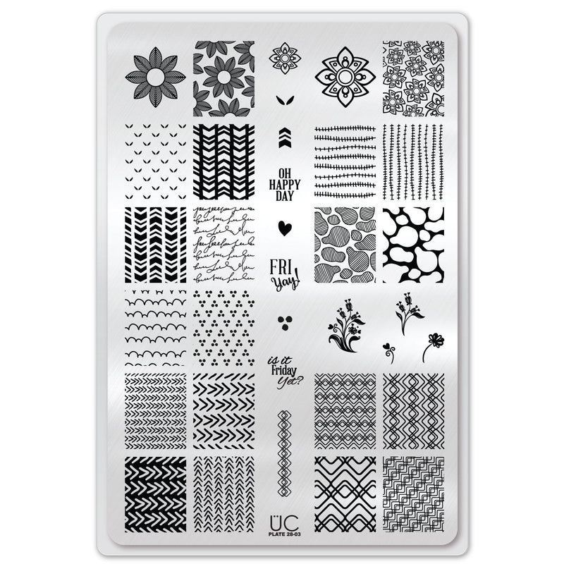 UberChic Beauty Collection 28 Stamping Plate Light Gray