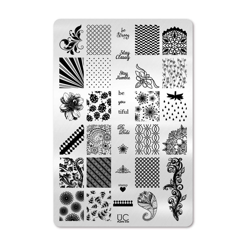 UberChic Beauty Collection 03 Stamping Plate Black