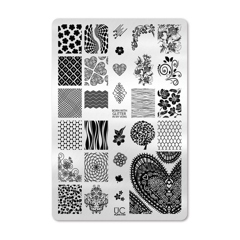 UberChic Beauty Collection 04 Stamping Plate Black
