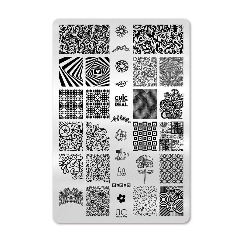 UberChic Beauty Collection 07 Stamping Plate Black