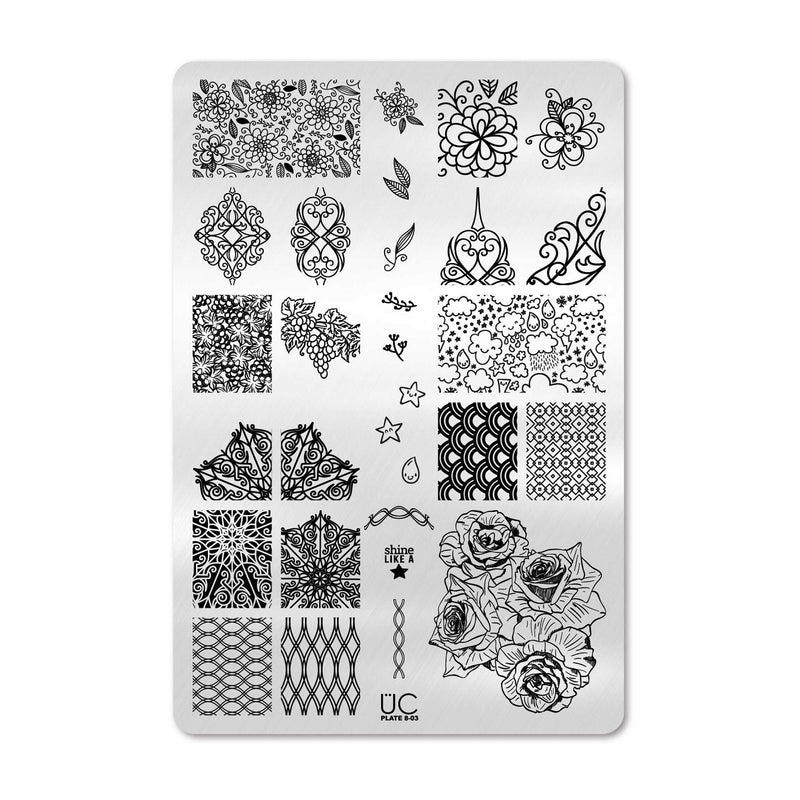 UberChic Beauty Collection 08 Stamping Plate Lavender