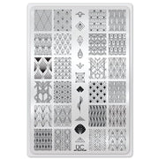 UberChic Beauty Art Deco Glam Stamping Plate Light Gray