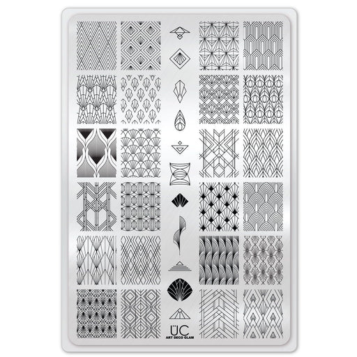 UberChic Beauty Art Deco Glam Stamping Plate Light Gray