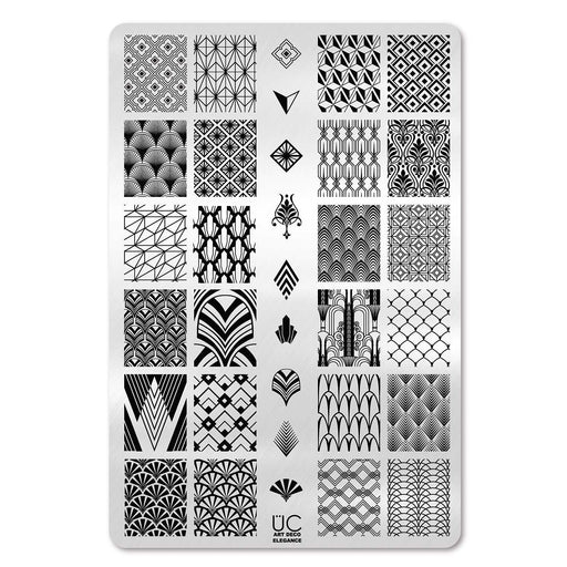 UberChic Beauty Art Deco Elegance Stamping Plate Black