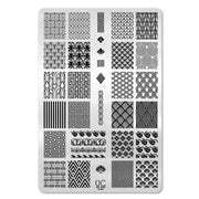UberChic Beauty Art Deco Flair Stamping Plate Light Gray