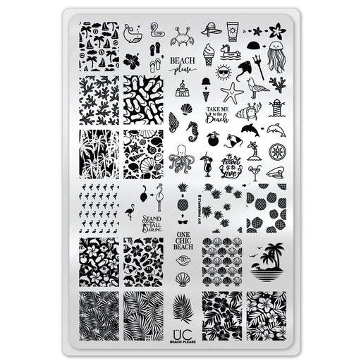UberChic Beauty Beach Please Stamping Plate Black