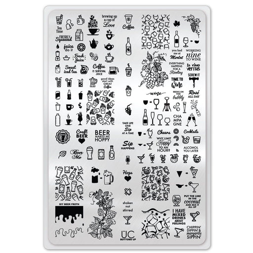 UberChic Beauty Bottoms Up Stamping Plate Light Gray
