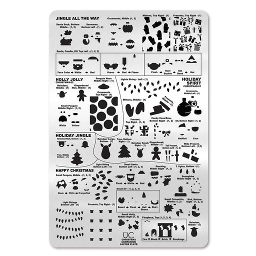 UberChic Beauty Christmas Companion Layers Stamping Plate Lavender