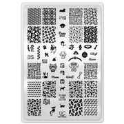 UberChic Beauty Furry Best Friends Stamping Plate Light Gray