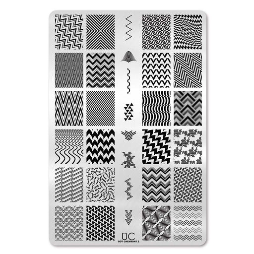 UberChic Beauty Got Chevron-02 Stamping Plate Light Gray
