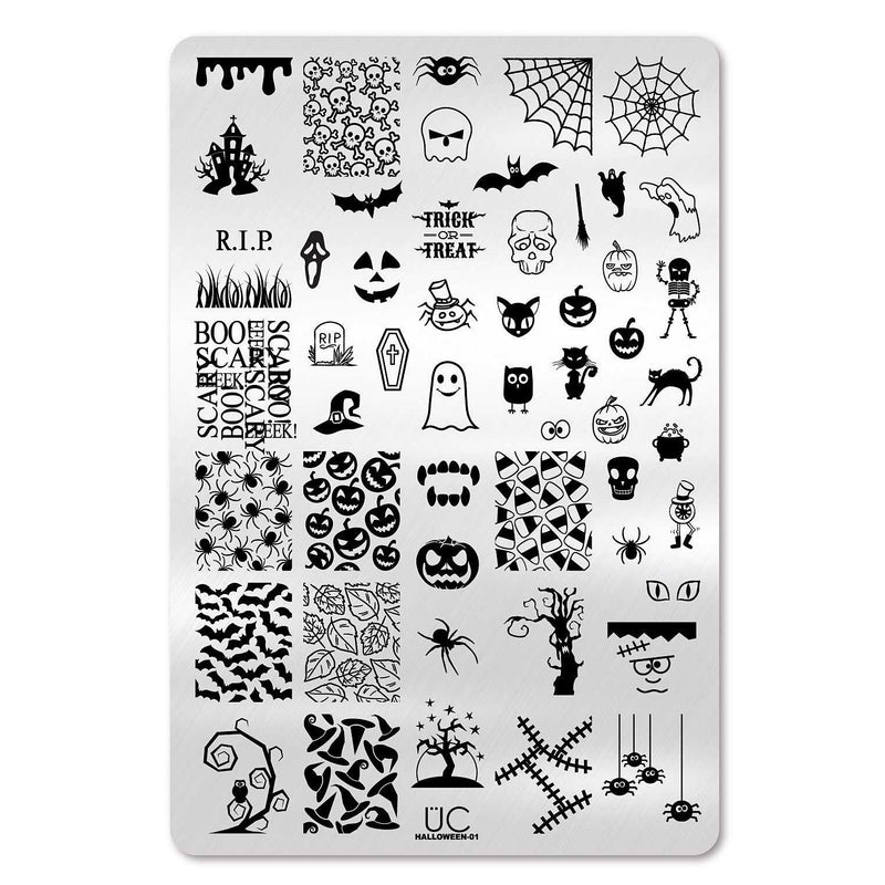 UberChic Beauty Halloween-01 Stamping Plate Lavender