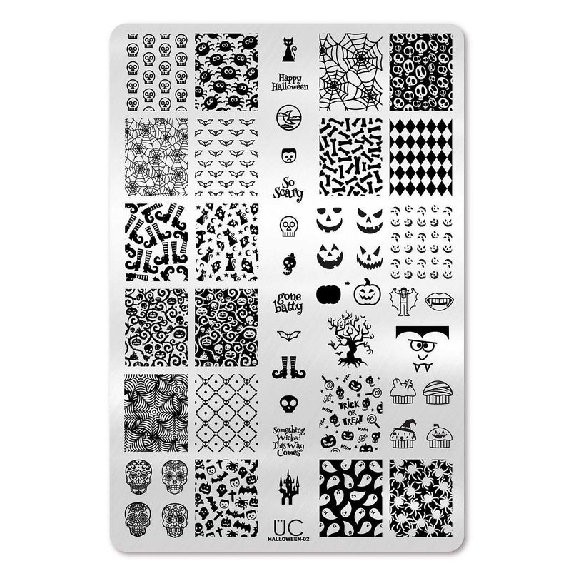 UberChic Beauty Halloween-02 Stamping Plate Black