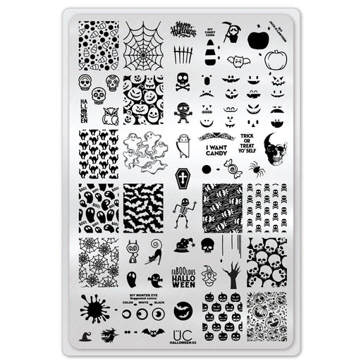 UberChic Beauty Halloween-03 Stamping Plate Light Gray