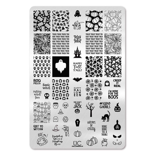 UberChic Beauty Halloween-04 Stamping Plate Black