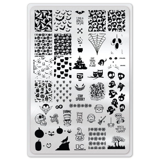 UberChic Beauty Halloween-05 Stamping Plate Black