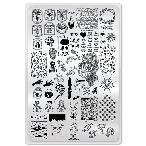 UberChic Beauty Halloween-10 Stamping Plate Light Gray