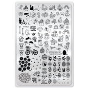 UberChic Beauty Hello Spring Stamping Plate Light Gray