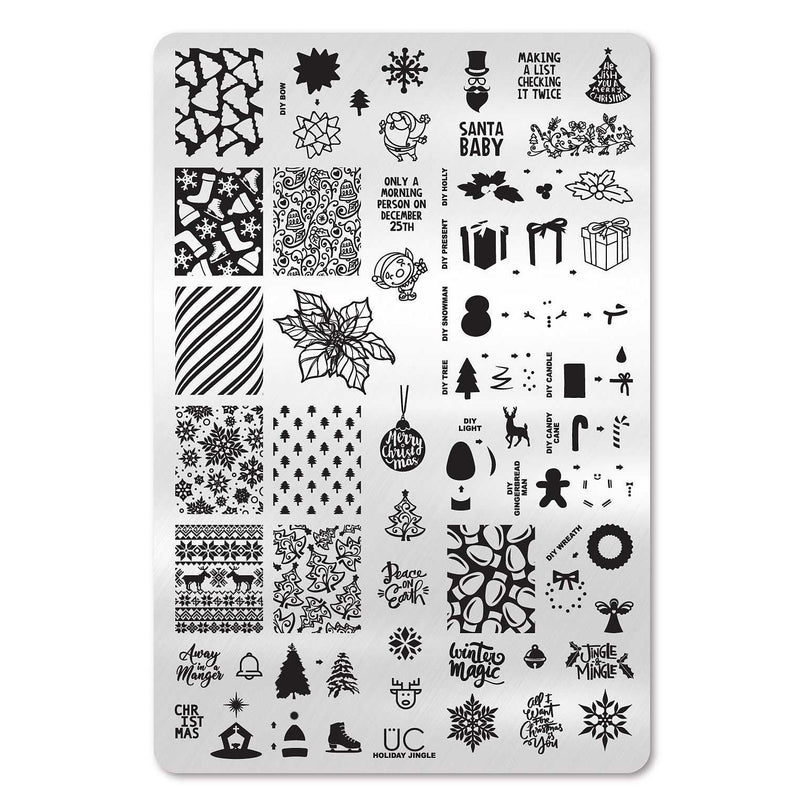 UberChic Beauty Holiday Jingle, (Christmas-03) Stamping Plate Lavender