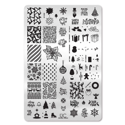 UberChic Beauty Holiday Jingle, (Christmas-03) Stamping Plate Lavender