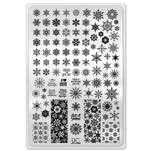 UberChic Beauty Let It Snow Stamping Plate Light Gray