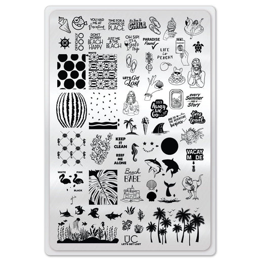 UberChic Beauty Let's Get Lost Stamping Plate Light Gray