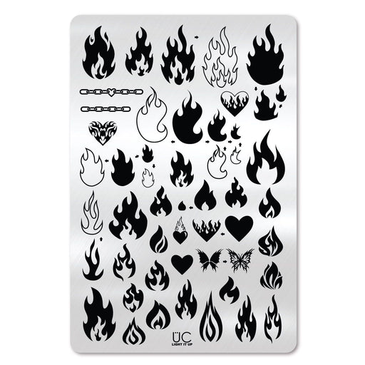 UberChic Beauty Light It Up Stamping Plate Black