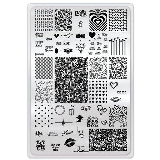 UberChic Beauty Love and Marriage-03 Stamping Plate Light Gray
