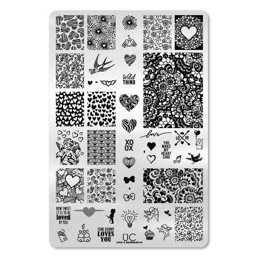 UberChic Beauty Love and Marriage-04 Stamping Plate Black