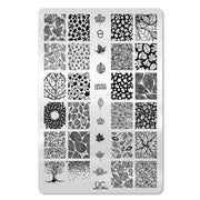UberChic Beauty Lovely Leaves-01 Stamping Plate Black