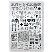 UberChic Beauty Medical Science Stamping Plate Light Gray