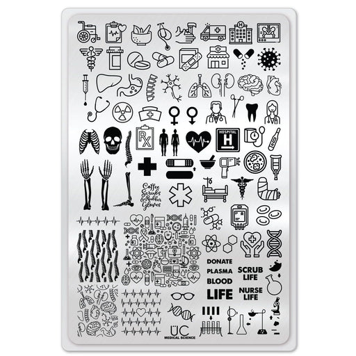 UberChic Beauty Medical Science Stamping Plate Light Gray
