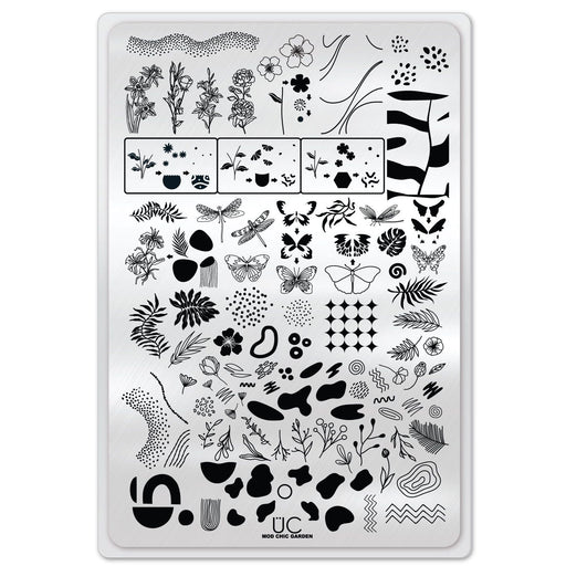 UberChic Beauty Mod Chic Garden Stamping Plate Light Gray