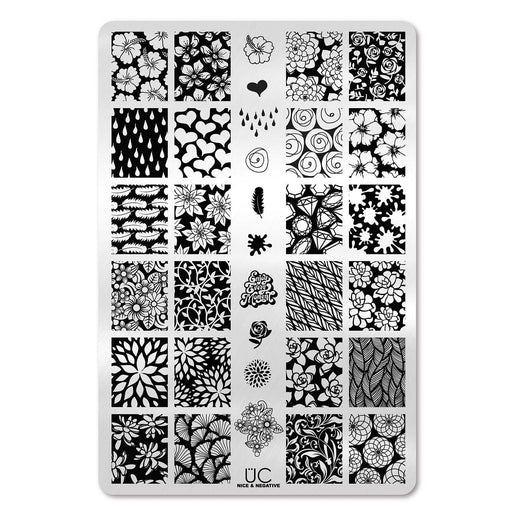 UberChic Beauty Nice & Negative Stamping Plate Light Gray