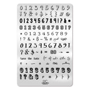 UberChic Beauty Numbers-01 Stamping Plate Lavender