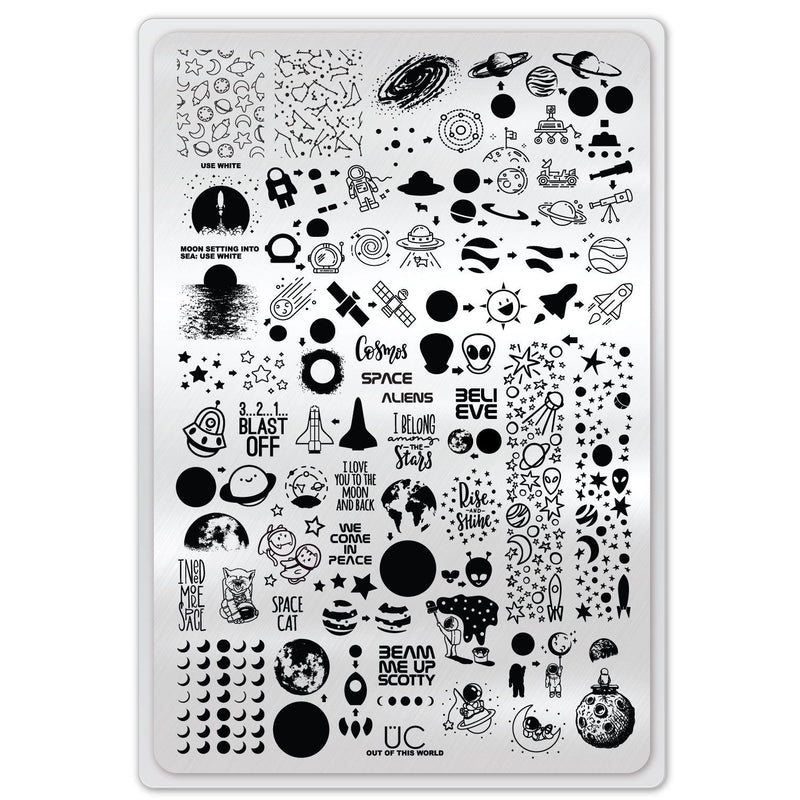 UberChic Beauty Out Of This World Stamping Plate Light Gray