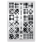 UberChic Beauty Pretty In Plaid-02 Stamping Plate Black