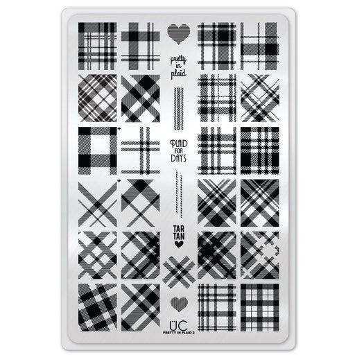 UberChic Beauty Pretty In Plaid-02 Stamping Plate Black