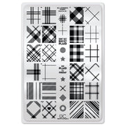 UberChic Beauty Pretty In Plaid-03 Stamping Plate Light Gray