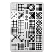 UberChic Beauty Pretty In Plaid-01 Stamping Plate Black