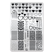 UberChic Beauty Queen of Hearts Stamping Plate Black