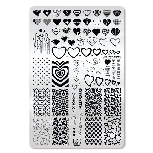 UberChic Beauty Queen of Hearts Stamping Plate Black