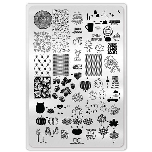 UberChic Beauty Sweater Weather Stamping Plate Light Gray